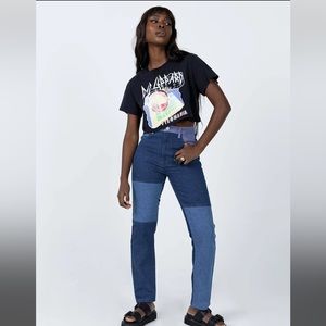 PRINCESS POLLY COLOR BLOCK JEANS